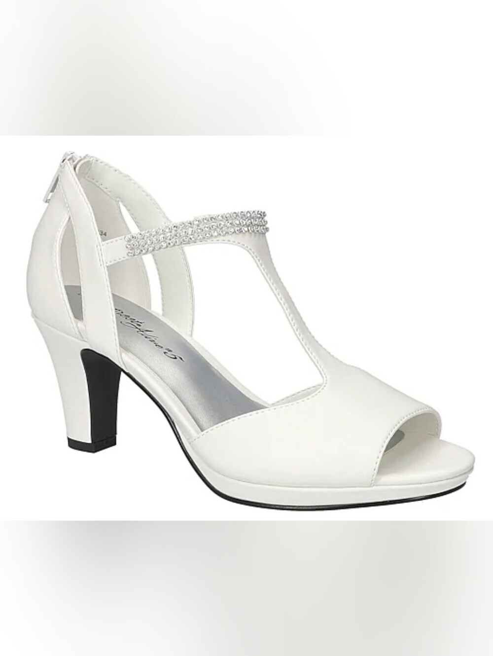 (D-4842) Easy Street Womens Flash Heeled Sandals Sz 9.5WW (DOUBLE WIDE)